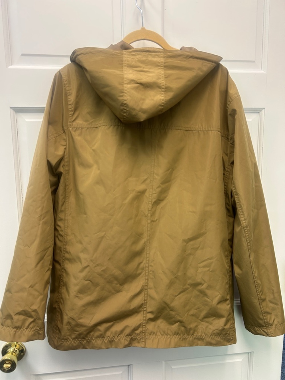 Cole Haan Signature Men’s Khaki Hooded Rain Jacket Size L Lightweight EUC - Picture 2 of 12
